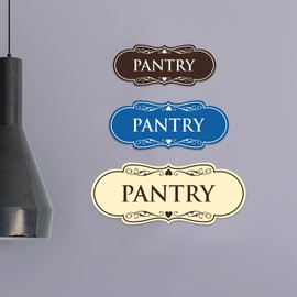 Designer Pantry Sign (Brushed Silver) - Medium