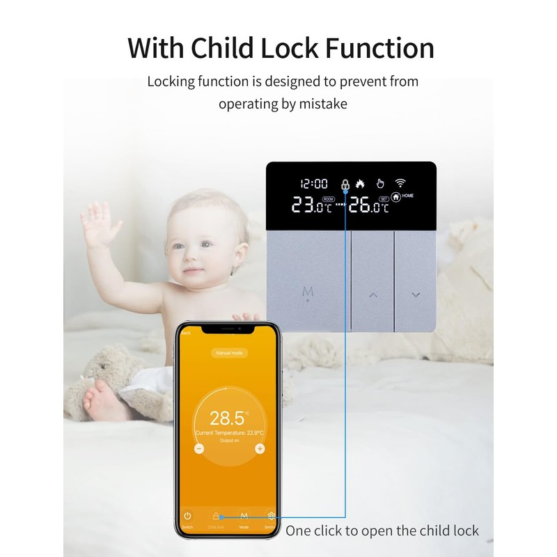 RKHK i8 Intelligent Electric Thermostat - WiFi Wireless LAN Indoor