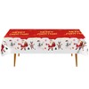 FINGOOO Christmas Tablecloth, Disposable Waterproof Decoration, 54.3 x 108.5 inches