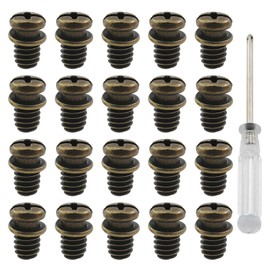 CChiai 20PCS Ceiling Fan Blade Screws with Matching Screwdriver 1/4-inch-20 x 3/8 Motor Replacement Screws For Lighting Ceiling Fan Blades and Lampshade Screw Covers Antique Bronze Finish