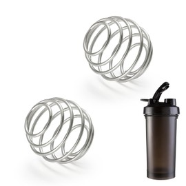 iziusy 2 Pcs Shaker Balls, Stainless Steel Shaker Ball for Bottles Protein Mixing Ball Whisk Ball (2.2 inch）