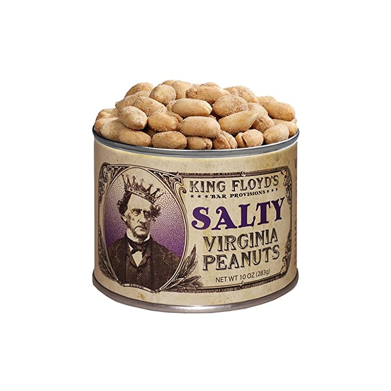 King Floyd's Salty Virginia Peanuts: 10 oz, Salted Flavored Peanuts,