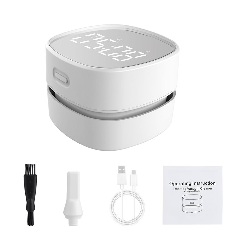 ODISTAR Counter Vacuum Cleaner,Mini Table dust Sweeper Energy with Digital