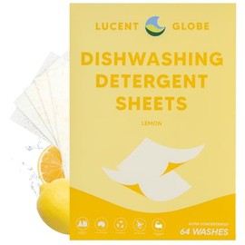 Dishwasher Detergent Sheets - Powerful Clean for Dishes, Pots & Pans - Free from Harsh Chemicals - No Bulk or Spills - Multi-use for Dishwasher & Handwashing (Lemon Scent)