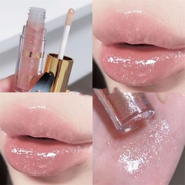 Brillo de Labios Hidratante Tinte de Labios a Prueba De Agua Suave Uso Duradero Copa Antiadherente No se Desvanece Belleza Aceite de Labios Esmalte de Labios Brillo Líquido Brillante Para Nutrir (1#)