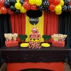 15ft x 10ft Wrinkle Free Black Red Yellow Backdrop Curtains
