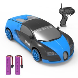DEERC RC RC Car, Drift Car, RC Car, RC Car, Remote Control Car, Toy Car, On-Road, 4 Wheel Drive, 1/24, 2.4 GHz, 40 Minutes, GTR Replacement Tires, LED Light, USB Charging, Easy to Operate, Kids, Boys,