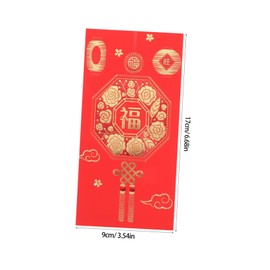 Operitacx 30pcs Chinese Red Envelope 2025 Chinese Hongbao Bridal Shower Basket Stuffers Money Envelopes for Cash Wedding Red Envelopes New Year Money Envelopes Wedding Money Pocket Paper