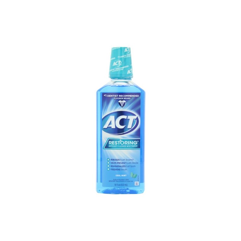 ACT Restoring Anticavity Fluoride Mouthwash Cool Mint 18 oz (Pack