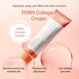 mixsoon PDRN Collagen Cream 1.69 Fl. Oz / 50ml Radiance With Plant-Based PDRN, Collagen Peptides Hyaluronic Acid Lightweight Korean Gel Moisturizer Elasticity Korean Glass Skin Care