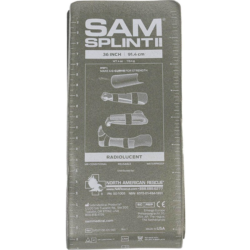 North American Rescue SAM Splint II NAR Moldable, Lightweight, Strong,