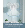 10 Inch Quiet Wall Mount Oscillating Fan with Remote &