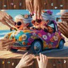 1000pcs Happy Grandma Paper Puzzle - Large Puzzle Toy Adult