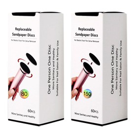 120pcs Foot File Sandpaper Discs Refill Sanding Pads for Electric Feet Callus Remover Dead Skin Removal (80 Grit +150 Grit)