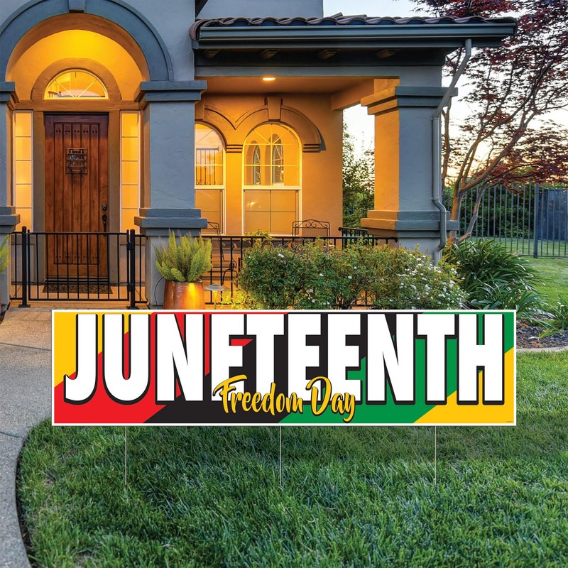 Beistle Jumbo Juneteenth Plastic Yard Sign