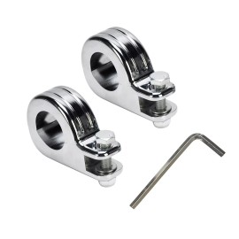 HDBUBALUS Highway Foot Pegs 1 1/4" Crash Bar P-Clamp Footpeg For Harley Touring Road King