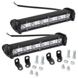 LED Work Light Set of 2 Fog Lamp Roof Light Bar Waterproof 12V 24V Work Light (White)