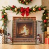 WICHEMI Fireplace Screen 3 Panel Folding Fireplace Screens 50.4 x