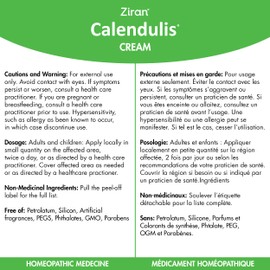 Ziran Calendulis – Calendula for Hives/Eczema/Psoriasis (Cream - 60g​)