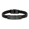 Mail Carrier by Day Ninja by Night Interlaced Leather Bracelet