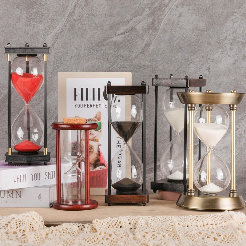 60 Minute Hourglass Sand Timer with Metal Frame, Bronze Big