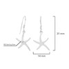 Beautifully Simple .925 Sterling Silver Starfish Dangle Earrings