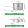 TOMSHOO Titanium Cookware Set Camping Pot and Pan for Backpacking