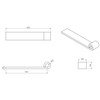 2 x Straight Strap Tailgate Hinge Eyelet 12.5mm Pin Weld