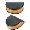 BlissLeather Oil, Cordovan, Genuine Leather Horseshoe-Shaped Coin Case (Interior: Tochigi