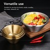 304 Stainless Steel Salad Bowl Double Layer Metal Round Bowl