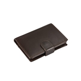 BRASS TACKS Leathercraft Vintage Handmade Full Leather Vertical Tri-Fold Wallet for Women Men RFID Blocking Small Multi Card Case Purse…