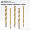 sourcing map Brad Point Drill Bits 7mm(9/32) Dia 1/4" Hex