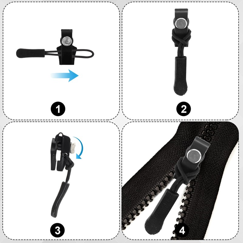 12pcs Zipper Repair Kit, Easy Instant Replacement Zip Slider Universal