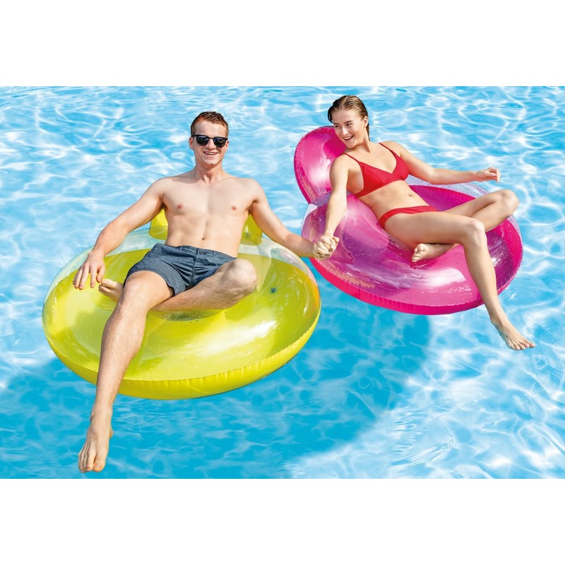 Intex Pillow-Back Lounge - Aufblasbarer Schwimmsessel - 137 x 122