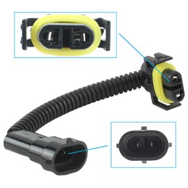 CARBBIA H11 H9 H8 Male and Female Extension Wiring Harness Sockets Wires Adapter Plug Connector for Headlights or Fog Lights