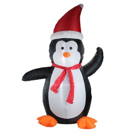 LED Lighted Inflatable Penguin Outdoor Christmas Decoration - 4'