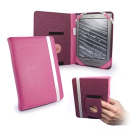 Tuff-luv Faux Leather Case for Kobo Touch - Pink