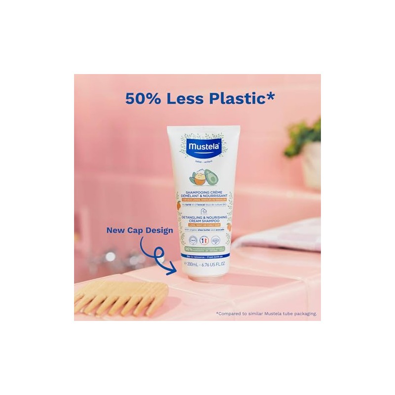 Mustela Shampoo en crema Desenredante y Nutritivo, 200ml