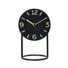 SOFFEE DESIGN Table Clock with Round Base, Iron Silent Desk