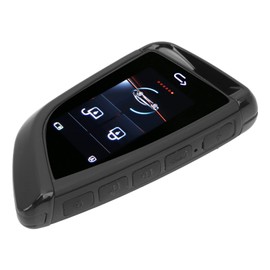 Lcd Screen Key Fob Keyless Entry Zinc Alloy Keyless Entry Into The Car Automatic Lifting Window Function Anti Key Loss Change Key Car Display Lcd Screen Key Fob (Black)