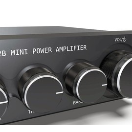 XRONG Subwoofer Amplifier Home Audio, Bluetooth Amplifier 5.0 Stereo,2.1 Channel Mini Hi-Fi Class D Integrated Amp 80 Watt x2+80 Watt for Home Outdoor Passive Speakers,Powered Subwoofer