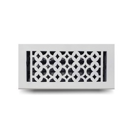 Prima Decorative - Cast Aluminum Floor Register 4" X 10" (White)