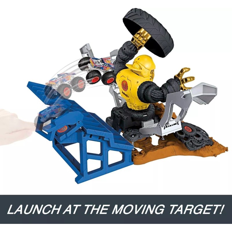 Hot Wheels Monster Trucks Arena Smashers Mega Wrex Versus Crushzilla