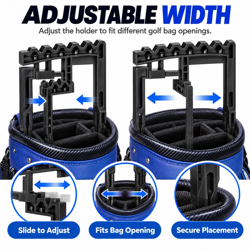 Adjustable Golf Club Organizer for 9 Irons – Protective Club