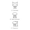 Hickory Hardware HH74729-BI Serendipity Collection Knob, 1-1/2 Inch X 1-1/4