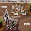 CAPASTEC Coin Display Holder, Wood Coin Case Holds 70-80 Coins,