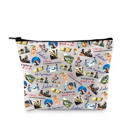 PYOUL Gay Pride Movie Inspired Gift Elio and Oliver Makeup Bag Romantic Drama Cosmetic Bag Cosplay Merch, beige