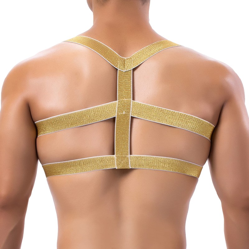 Man Harness Belt Body Chest Elastic Halter Nylon Shoulder Strap