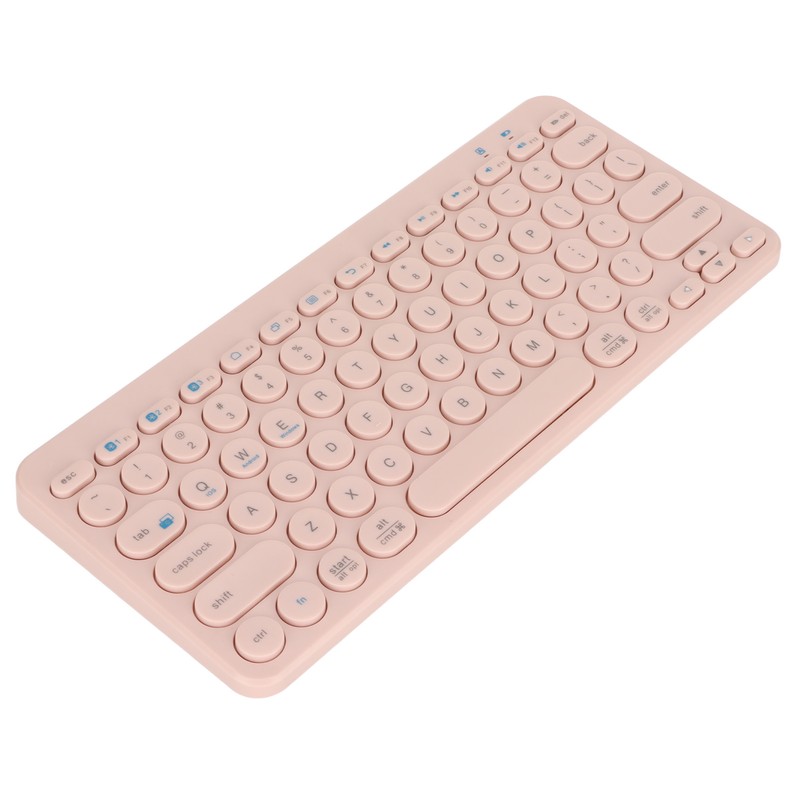 Wireless Keyboard 78 Keys Round Keycaps Slim Compact Retro Quiet