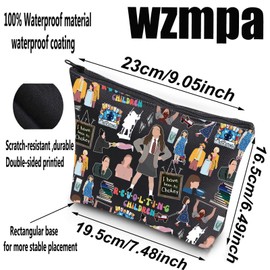 WZMPA Matilda Musical Makeup Case Matilda Theatre Lover Gift Broadway Matilda Zipper Pouch Travel Bag For Broadway Matilda Merchandise, Matilda Revolting Bl, Fit
